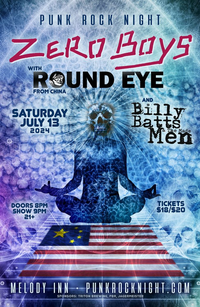 ZERO BOYS, Round Eye, Billy Batts & the Made Men Punk Rock Night